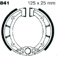 Brake shoes fluted with spring EBC