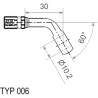 Typ006 10mm 60deg blue banjo vario