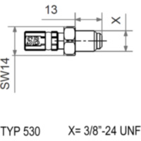 Typ530 3/8-24 unf black