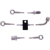 Bremsschlauch Stahlflex Kit Anschluss silber 4-teilig 1178807
