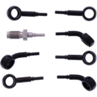 Bremsschlauch Stahlflex Kit Anschluss schwarz 4-teilig 1178813