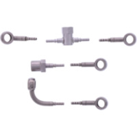 Bremsschlauch Stahlflex Kit Anschluss silber 4-teilig 1178815