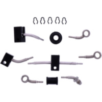 Bremsschlauch Stahlflex Kit Anschluss silber 4-teilig 1178831