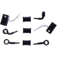 Bremsschlauch Stahlflex Kit Anschluss schwarz 3-teilig
