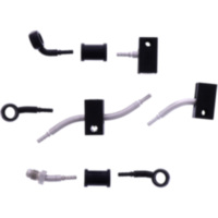Bremsschlauch Stahlflex Kit Anschluss schwarz 4-teilig 1178855