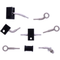 Bremsschlauch Stahlflex Kit Anschluss silber 4-teilig 1178857