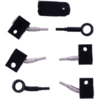 Bremsschlauch Stahlflex Kit Anschluss schwarz 3-teilig 1178864
