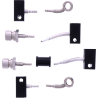Bremsschlauch Stahlflex Kit Anschluss silber 4-teilig 1178866
