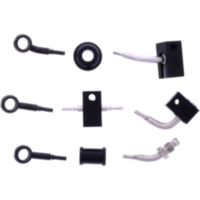 Bremsschlauch Stahlflex Kit Anschluss schwarz 4-teilig