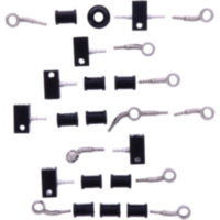Bremsschlauch Stahlflex Kit Anschluss silber 9-teilig