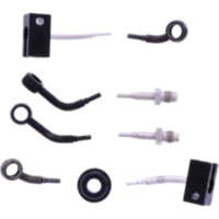 Bremsschlauch Stahlflex Kit Anschluss schwarz 4-teilig 1178894