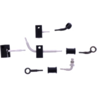 Bremsschlauch Stahlflex Kit Anschluss schwarz 4-teilig 1178897