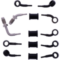 Bremsschlauch Stahlflex Kit Anschluss schwarz 5-teilig 1178909