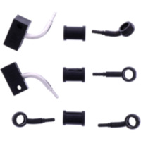 Bremsschlauch Stahlflex Kit Anschluss schwarz 3-teilig 1178913