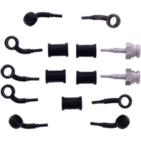 Bremsschlauch Stahlflex Kit Anschluss schwarz 5-teilig 1178917