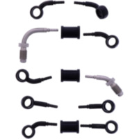 Bremsschlauch Stahlflex Kit Anschluss schwarz 5-teilig 1178921
