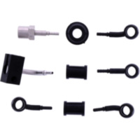 Bremsschlauch Stahlflex Kit Anschluss schwarz 3-teilig 1178941