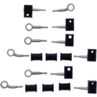 Bremsschlauch Stahlflex Kit Anschluss silber 6-teilig