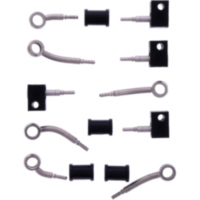 Bremsschlauch Stahlflex Kit Anschluss silber 5-teilig 1178959