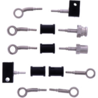 Bremsschlauch Stahlflex Kit Anschluss silber 5-teilig 1178967
