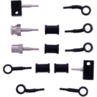 Bremsschlauch Stahlflex Kit Anschluss schwarz 5-teilig 1178969