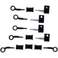 Bremsschlauch Stahlflex Kit Anschluss schwarz 5-teilig