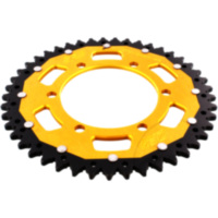 Rear sprocket dua 45 tooth pitch 520 gold ZFD202045GLD