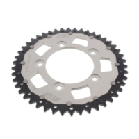 Rear sprocket dual 46 tooth pitch 520 silver ZFD74646SLV