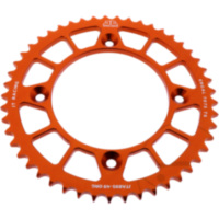 Rear sprocket alu 49 tooth pitch 428 orange