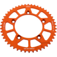 Rear sprocket alu 48 tooth pitch 420 orange