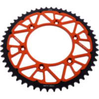 Rear sprocket twinstar 52 tooth pitch 520 orange