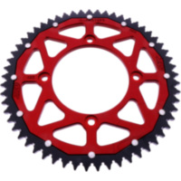 REAR SPROCKET DUAL 57 TOOTH PITCH 428 RED 2654