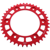 REAR SPROCKET ALUMINIUM 40 TOOTH PITCH 520 RED