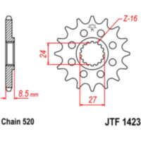 Zahnrad Racing-Ritzel 16Z Teilung 520
