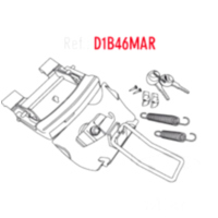 LockSTZ Shad D1B46MAR fitting for Rieju Spike  50  2008, 1,8/8,8 PS, 1,3/6,5 kw