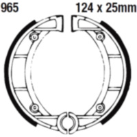 Brake shoe without spring ebc 965