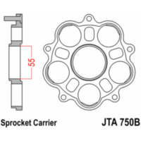 JT SPROCKETS Rear Sprocket Carrier - 5 Silentbloc for: Ducati