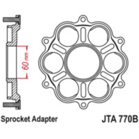 JT SPROCKETS Rear Sprocket Carrier - 6 Silentbloc for: Ducati Panigale/Monster for 1200MONSTER, PANIGALE1199, PANIGALE1299