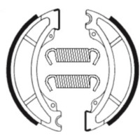 TECNIUM Off-Road Organic Brake shoes - BA036 for Yamaha IT465, IT490, YZ125