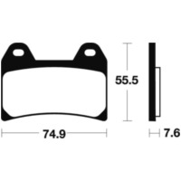 TECNIUM Scooter Organic Brake pads - ME277 for Fantic CABALLERO50