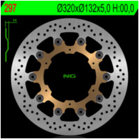 NG BRAKES Bremsscheibe schwimmend - 297 für Yamaha FJR1300, MT-01, YZF-R7