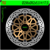 NG BRAKES Bremsscheibe schwimmend - 752 für Honda CBR600F, CBR900RR, CTX700 Indian ROADMASTER