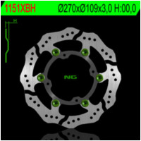NG BRAKES Petal Bremsscheibe schwimmend - 1151XBH für Husqvarna, Husaberg, Kawasaki