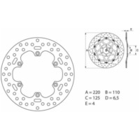 BREMBO Serie Oro Bremsscheibe starr - 68B40752 für KTM, für: Gas Gas, Husqvarna