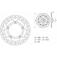 BREMBO Serie Oro Bremsscheibe starr - 68B407B4 für Suzuki AN250BURGMAN, AN400BURGMAN