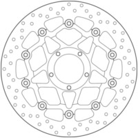 BREMBO Oro Floating Brake Disc - 78B408A4 for Ducati 1200MONSTER, 1260MULTISTRADA, XDIAVEL