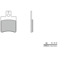BREMBO Scooter Carbon Ceramic Brake pads - 07086CC for MBK, Yamaha, Aprilia