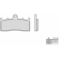 BREMBO Street Sintered Metal Brake pads - 07GR62SA for BMW K1200LT, K1200R, K1300R