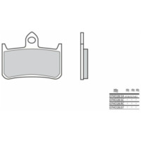 BREMBO Competition Carbon Ceramic Brake pads - 07HO28RC for Honda CB1000F, CB900FHORNET, CBR900RR Derbi FDS50
