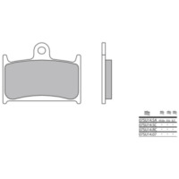 BREMBO Street Sintered Metal Brake pads - 07SU14LA for Triumph, Suzuki, Yamaha